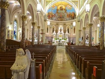 our lady of mount carmel church bronx photo of interior in belmont neighborhood of bronx
